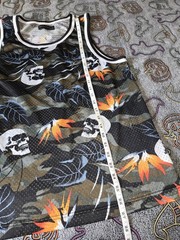 No Boundaries Skull Tank Top – Mesh Sleevless Skulls & Leaves Medium Y2k