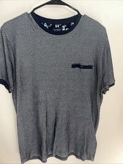 Cactus Man Ricky Singh Men’s Geometric Knit Tee Button Pocket L Short Sleeve
