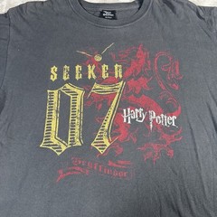 VTG Harry Potter Seeker 07 Universal Orlando Graphic T Shirt Gray Size Medium
