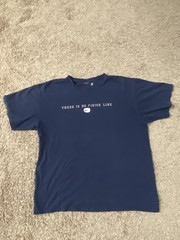 Nike Shirt Mens Extra Large Blue There Is No Finish Line Swoosh Graphic Running