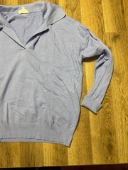 Milano Shirt, Men’s Size Large, Purple, Long Sleeve, V-neck, Collared