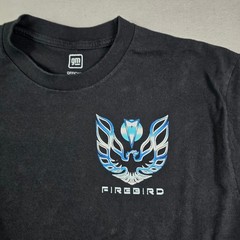 GM Pontiac Firebird T-Shirt Mens Medium Black Blue Graphic Car Show Tee Retro