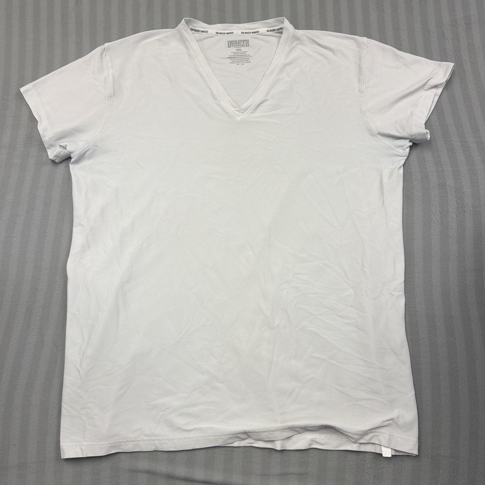Duluth Trading Co Performance T Shirt Men XXL Go Buck Naked Undershirt V Neck