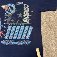 Vintage Dallas Cowboys All Over Print Tshirt Salem Sportswear Men Large USA 1992