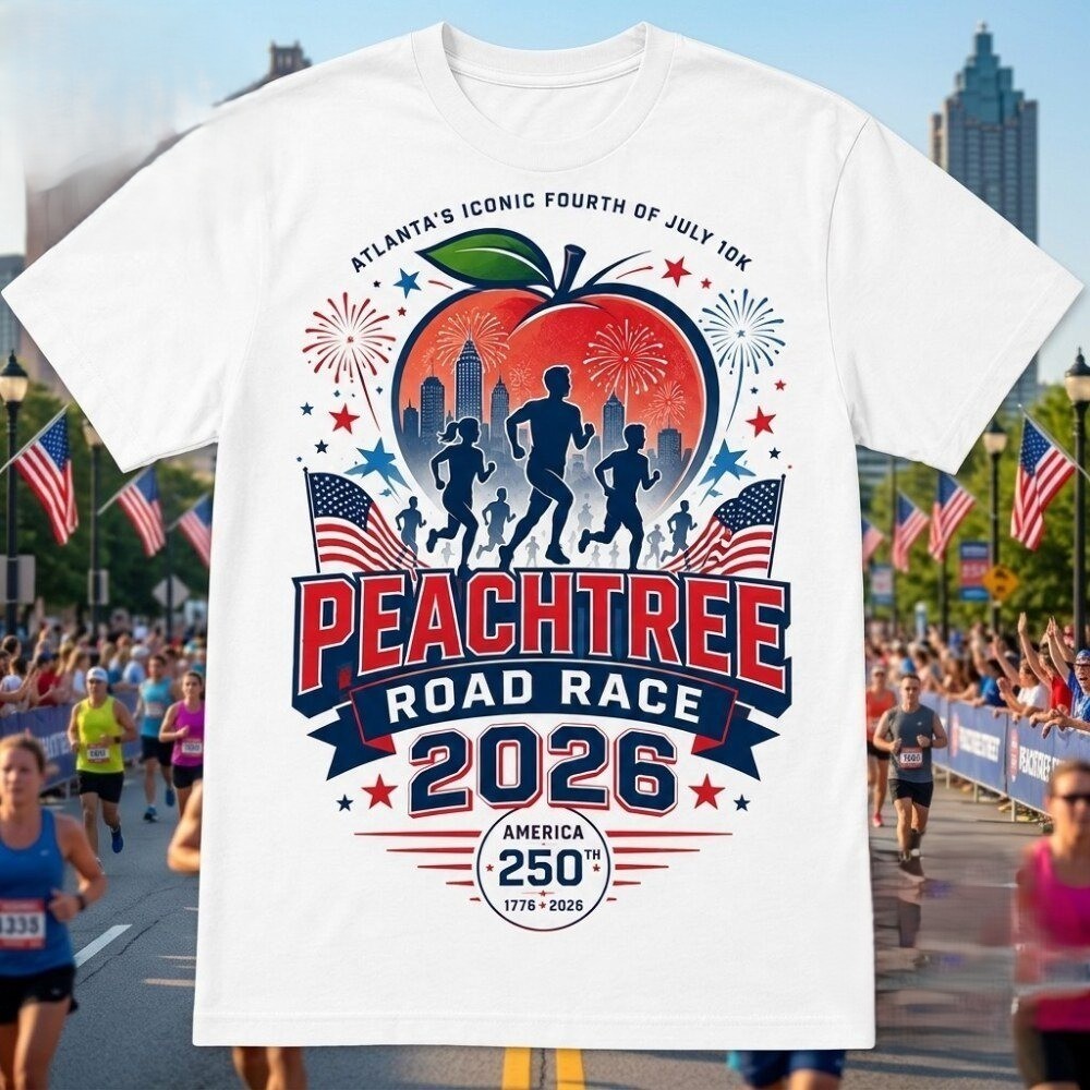 Peachtree Road Race 2026 T Shirt Atlanta Independence Day 10K Running Tee S-5XL