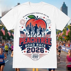 Peachtree Road Race 2026 T Shirt Atlanta Independence Day 10K Running Tee S-5XL