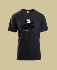 UNISEX MEN WOMENS TEE TSHIRT FELIX THE CAT FACE HAPPY WALKING CARTOON FUN GIFT