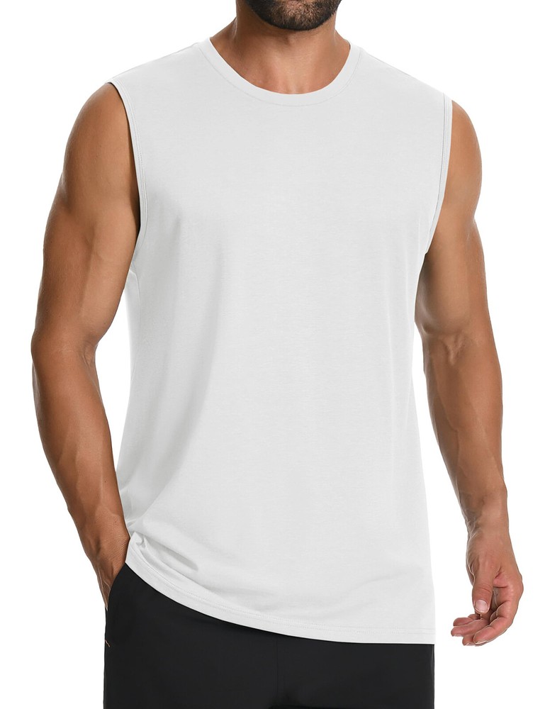 Mens Tank Tops UPF 50+ Sleeveless Shirt Casual Gym Workout Shirts Muscle T-Shirt