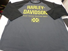 Harley Davidson Flat Track Racing Dept. 3/4 Sleeve T Shirt size XL NEW