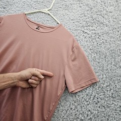 DAVID OUTWEAR T Shirt Undershirt Curve Hem Pink XL Fits Snug Like L Workout