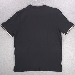 Hugo Boss Thompson Signature Cuff Black Cotton Crew Casual Shirt Mens 2XL (XL)