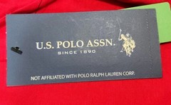 U.S. Polo Assn. Mens USPA Large Red Graphic Short Sleeve T-Shirt