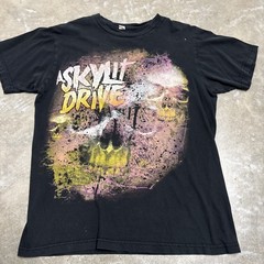 A Skylit Drive Men’s Black Skull Band T-Shirt Size M Grunge Emo Y2K
