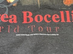 Andrea Bocelli World Tour Graphic Tee T-Shirt Adult Medium Black Delta M Vtg