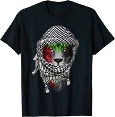 Free Palestine Palestinian Lion Flag Solidarity Graphic Men T-Shirt