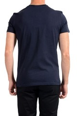 Roberto Cavalli Men’s Navy Blue Graphic Print Crewneck T-Shirt US 2XL IT 56