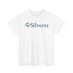 Silverts T-Shirt Blue Senior Care Adaptive Clothing Brand Logo Tee