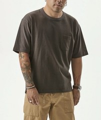 Men’s 100% Cotton Bronson Non Stock Mfg. Co. Classic Pocket T-Shirt Dark Gray L