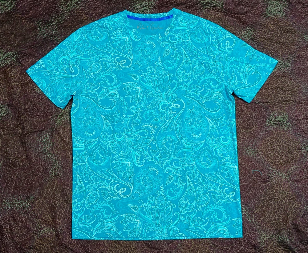 Robert Graham vibrant Dual Tone Paisley printed Tshirt M L Xl 2XL 3xl New