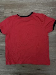 Volcom Red Black Logo Crew Neck Short Sleeve T-Shirt Contrasting Trim