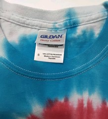 New Tie Dye Mens Small T-Shirt Red Blue Multicolor Summer Swirl Spiral