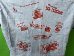 CHESANING MICHIGAN Showboat T-Shirt Large (fits smaller) Blue Vintage 80’s Race