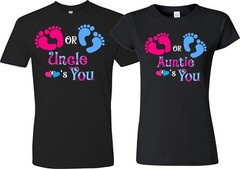 Pink or Blue Gender Reveal Family Funny matching cute T-Shirts
