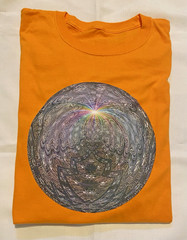 Custom Made T-shirt Unique Art merch Design size medium crew neck orange color