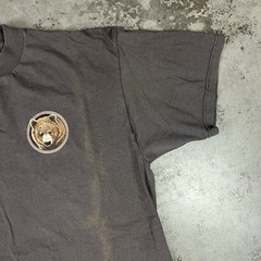 Vintage Grizzly Bear T Shirt Mens XL Gray Flaws Discovery Channel Preowned
