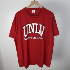 Vintage UNLV Runnin Rebels NCAA Russell Athletic Spell Out Logo T Shirt Size XL