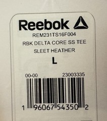 Reebok Sleet Heather Delta Core Tee T Shirt Short Sleeve Men’s L NEW NWT!!