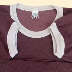 Vtg 50s/60s Burgundy Durene Ringer Blank Basic Essential T-Shirt Small 27”x18.5”
