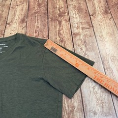 Banana Republic Eco Premium Wash T Shirt Mens Medium Green V Neck Short Sleeve