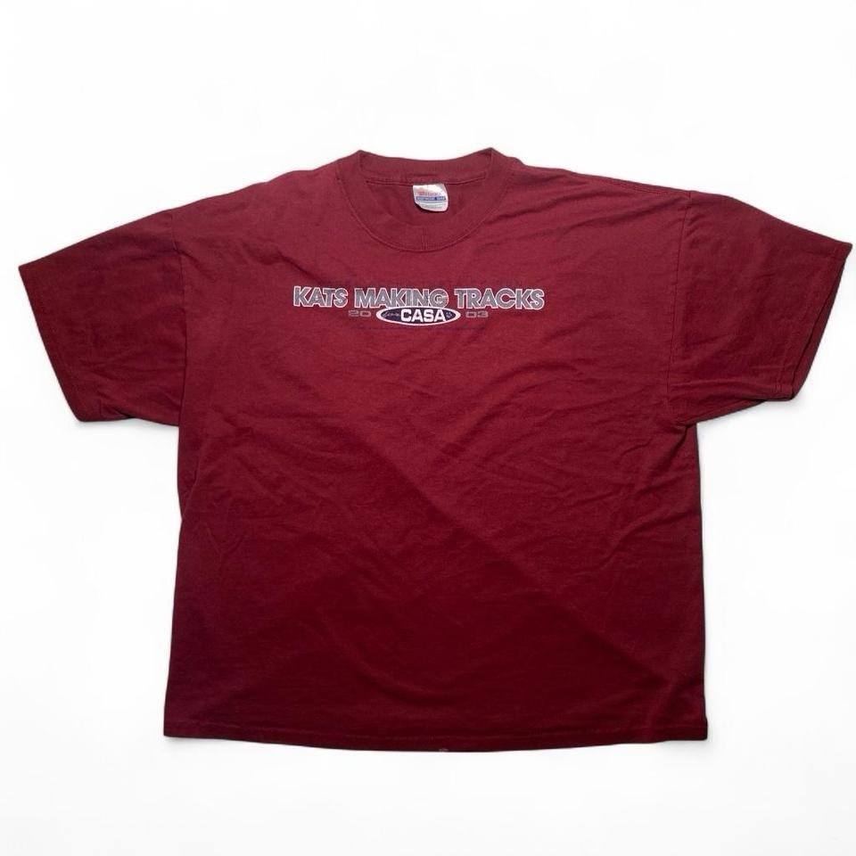 Hanes Red Graphic T-Shirt Kats Making Tracks CASA 2003 Size XL