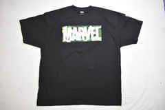 Marvel Mens Marvel Camo Box Logo Black Shirt NWT 2XL-6XL