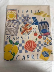 Capri Italia Graphic T-shirt Retro Funny Seafood Vacation Shirt Short Sleeve