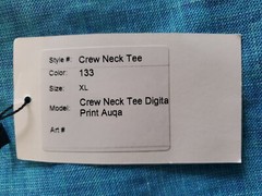 RICHARD CHOI The One NEW Crew Neck Digital Print Aqua S/S TShirt SZ XL