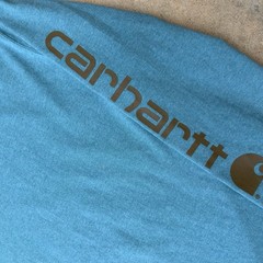 Carhartt Loose Fit Heavyweight Long Sleeve Logo Original Blue Men’s Large