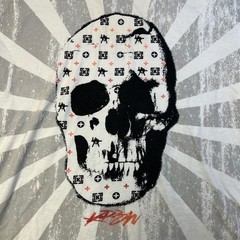 Kr3W Graphic T Shirt Skull Print Mens Size Medium Skater Tee Y2K Muska