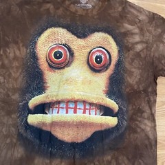 NWOT The Mountain Crazy Cymbal Monkey T Shirt Adult Size XL Tie Dye Brown