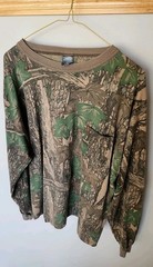 Vintage Ace Sportswear Shirt Mens 2XL Camo Mossy Oak Long Sleeve Hunting USA 90s