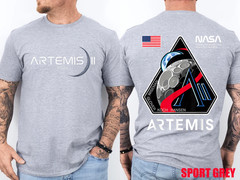 Artemis II Launch to The Moon Space Mission 2026 Front and Back T-Shirt