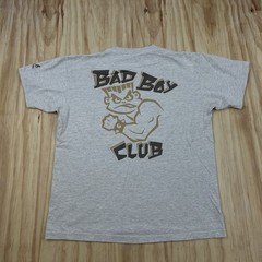 Vintage Bad Boy Club T Shirt Large Gray Single Stitch Double Sided Graphic