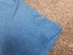Mammut T Shirt Mens Medium Blue Stretch Lightweight Breathable Outdoor Logo