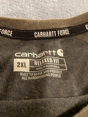 Carhartt Force Relaxed Fit Green Knit Cotton Blend Pocket Logo Men’s 2XL T-Shirt