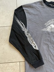 Vintage Harley Davison Two Tone Tribal Motorcycle Biker Long Sleeve Tee Shirt XL