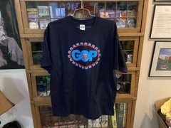 VTG GOP Grand Old Party Elephant SPELL OUT Navy GILDAN T-shirt SZ XL – Cool