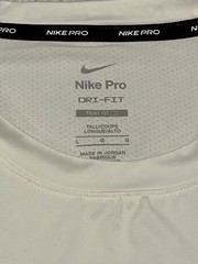 Nike Pro T-Shirt Mens L Short Sleeve Dri-Fit Tight Graphic Logo White DD1992-100