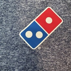 Dominos Gear Shirt Mens Large Gray Performance Pizza Work Uniform Tee Logo
