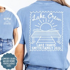 Personalized Family Lake Trip Shirt, Matching Vacation Crew Tee 2026